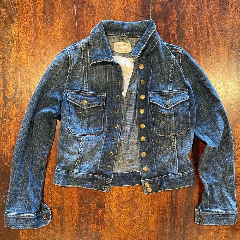 Current Elliott Cropped Snap Jacket Sz0